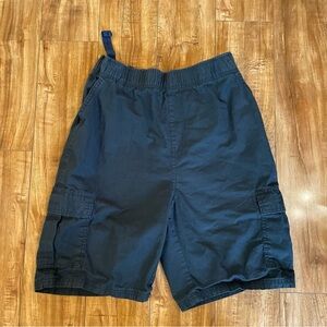 CHILDREN’S PLACE Boys Blacm Husky Cargo Shorts Waist Tighteners Size 18